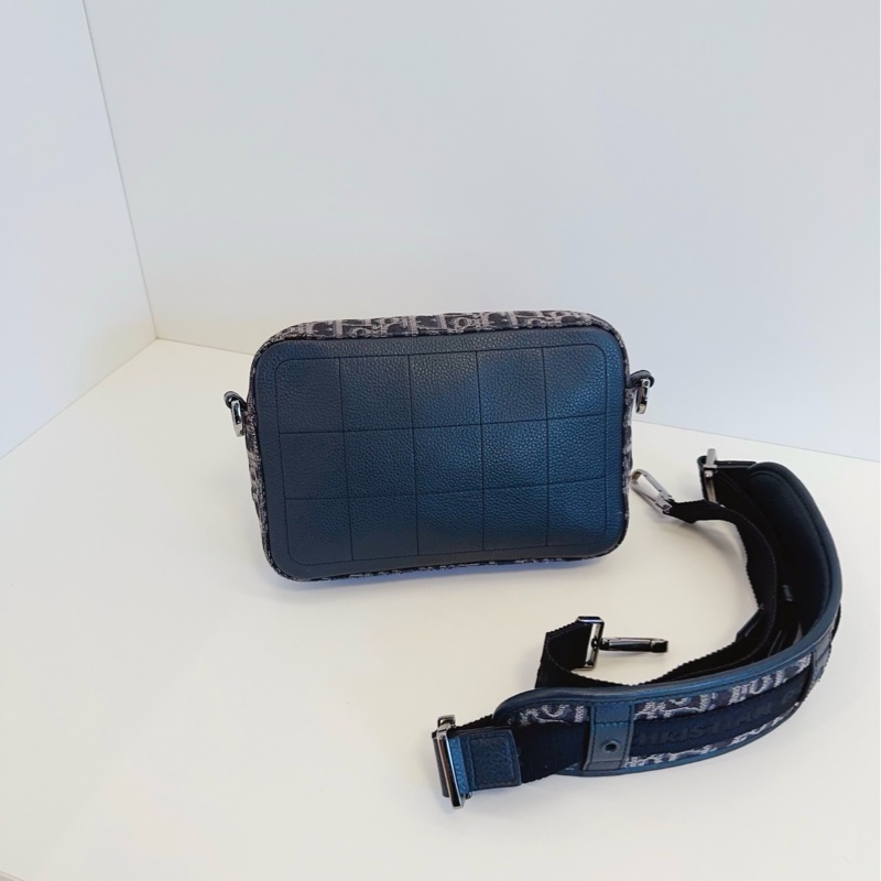 ✨Dior|Safari灰藍色老花信使包/相機包|98新-3