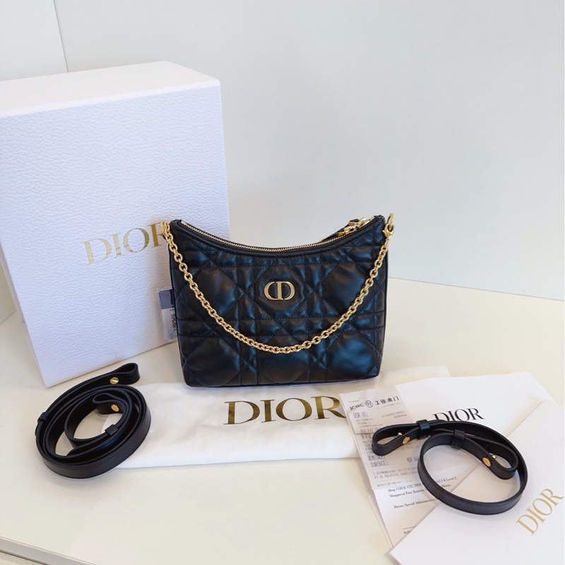 ✨Dior|新款黑金Miss DIOR Hobo|全皮經典藤格紋|99新-2