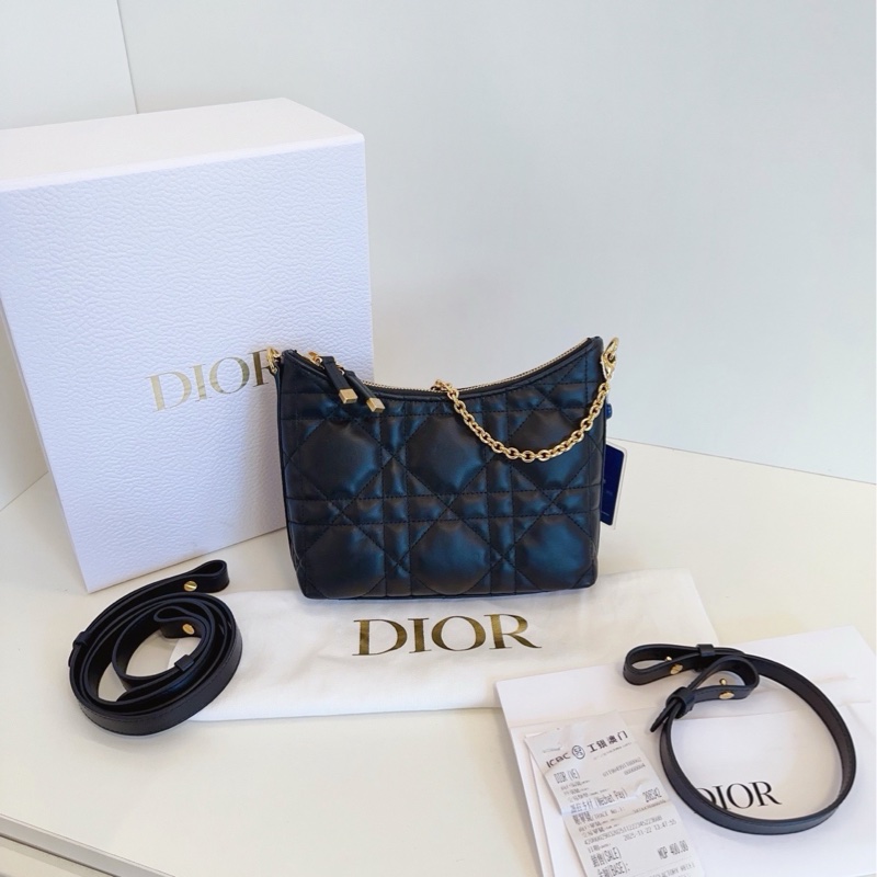 ✨Dior|新款黑金Miss DIOR Hobo|全皮經典藤格紋|99新-3
