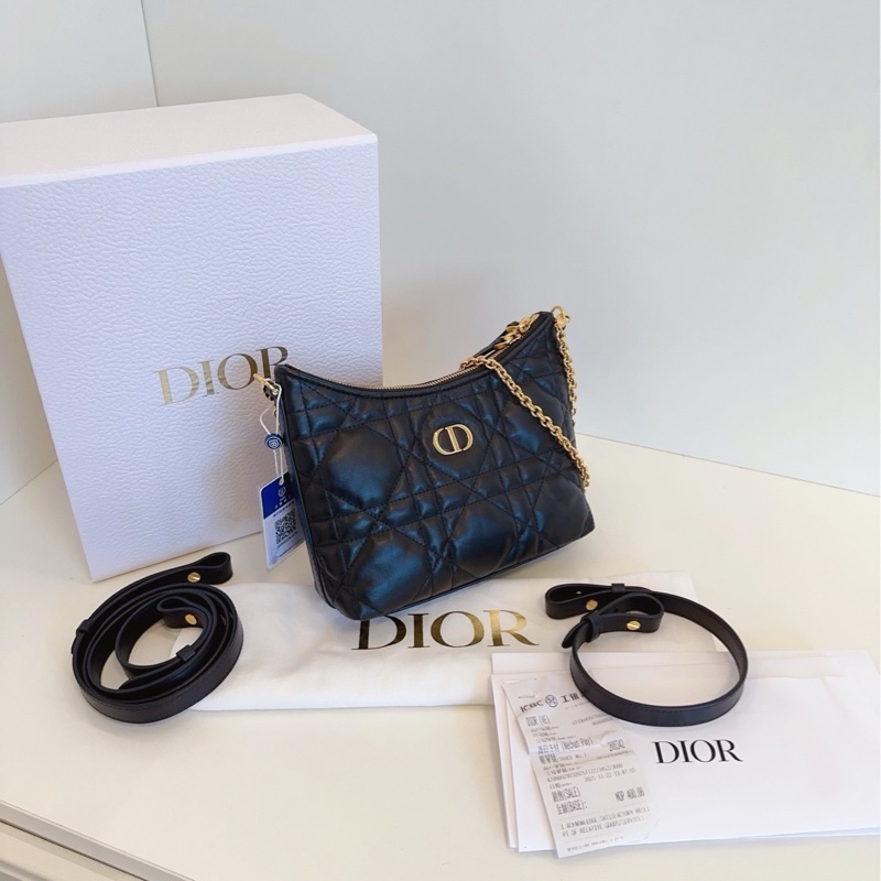 ✨Dior|新款黑金Miss DIOR Hobo|全皮經典藤格紋|99新-4
