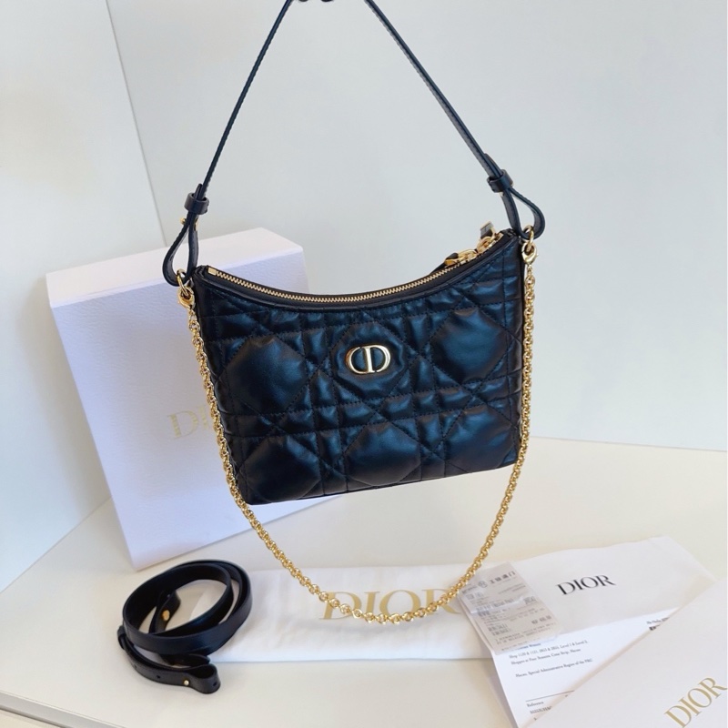 ✨Dior|新款黑金Miss DIOR Hobo|全皮經典藤格紋|99新-6
