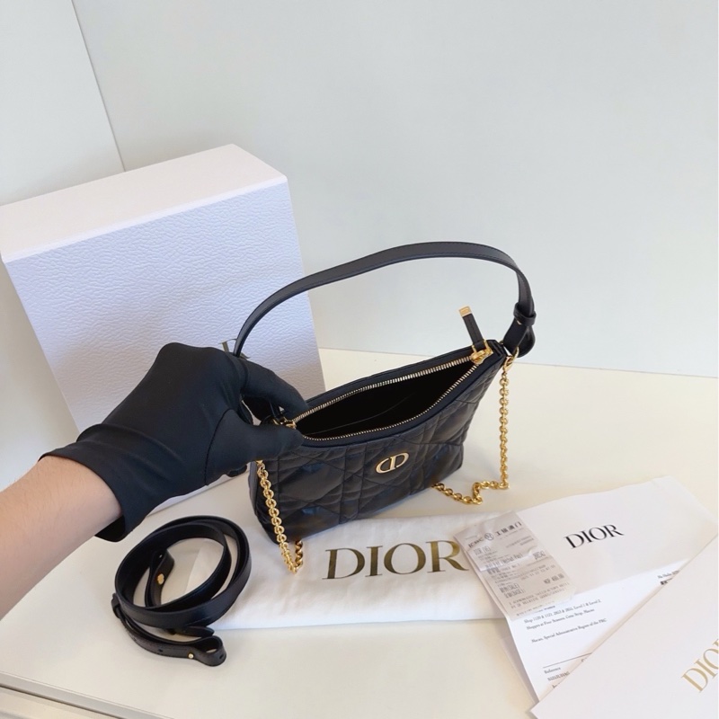 ✨Dior|新款黑金Miss DIOR Hobo|全皮經典藤格紋|99新-9