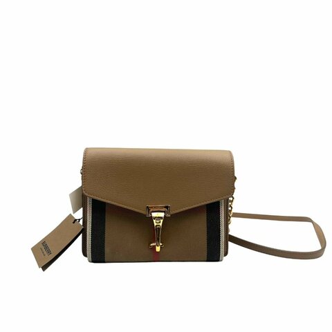 【美收精品】BURBERRY  茶色格紋肩背包 C-557【隔月月中將轉賣至日本 上架期限30天】