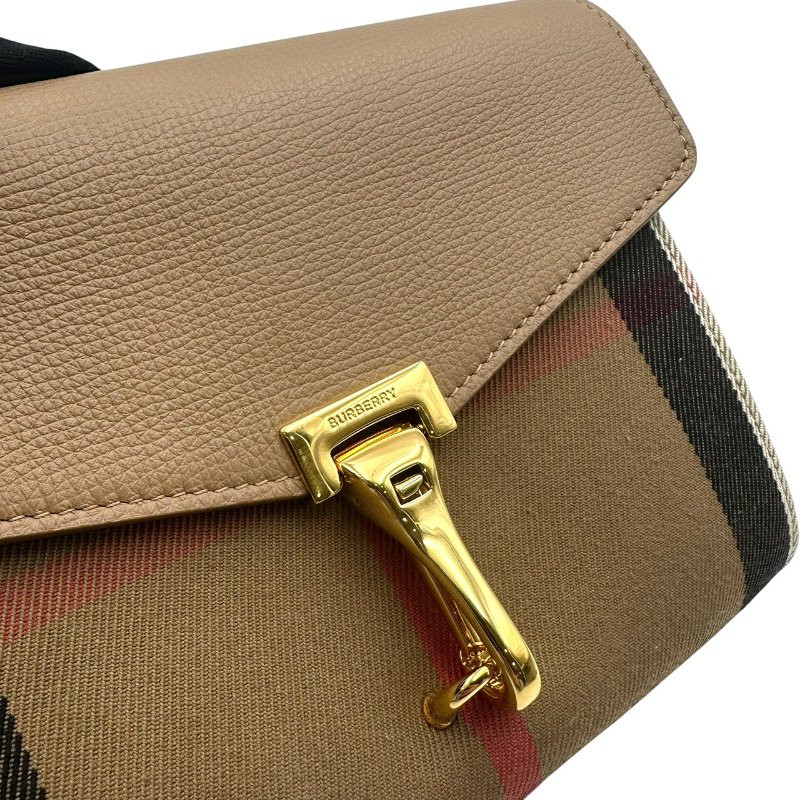 【美收精品】BURBERRY  茶色格紋肩背包 C-557【隔月月中將轉賣至日本 上架期限30天】-5