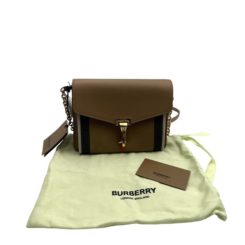 【美收精品】BURBERRY  茶色格紋肩背包 C-557【隔月月中將轉賣至日本 上架期限30天】-11