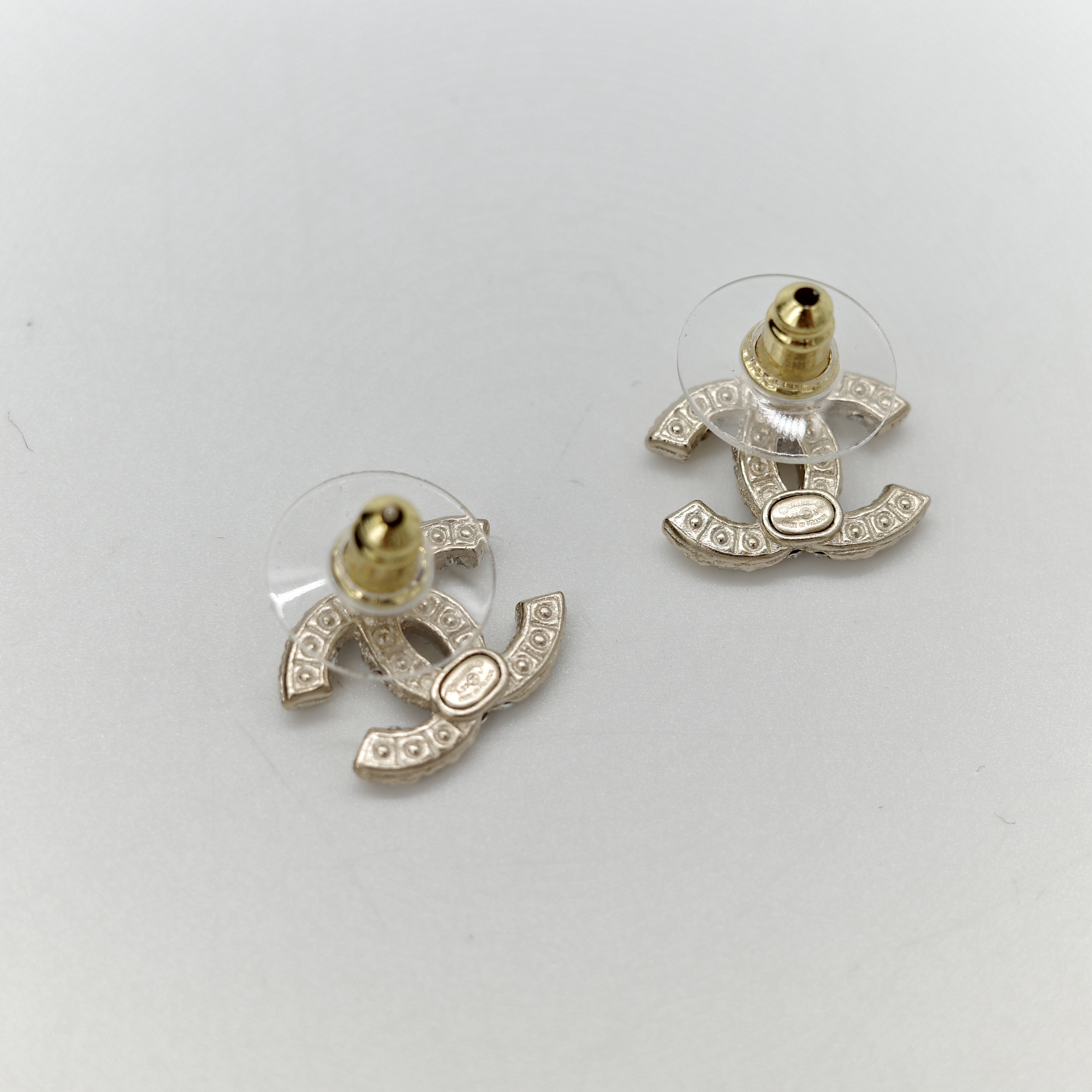 Chanel香奈兒 CC Logo珍珠 耳釘 耳環-5