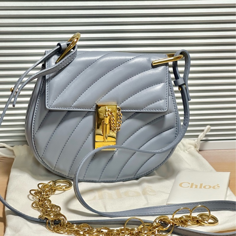 Chloé 原價6萬‼️雲朵小豬包霧藍色Chloé Drew Bijou-0
