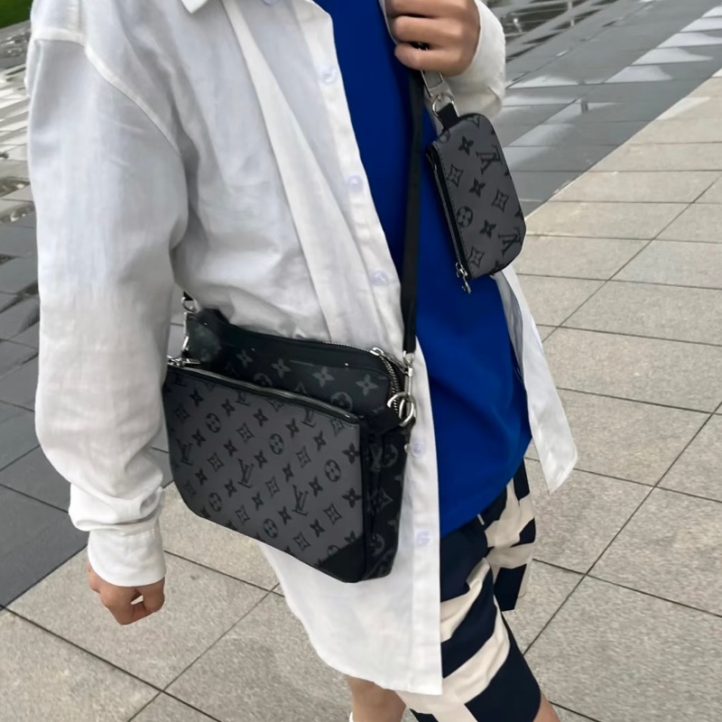 Louis Vuitton路易威登Trio黑武士三合一郵差包🥷-5