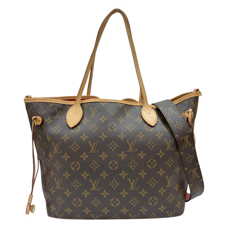 棕色 原花帆布 Neverfull Bandouliere Inside Out MM 兩用包【LOUIS VUITTON LV 路易威登】 M12096-0