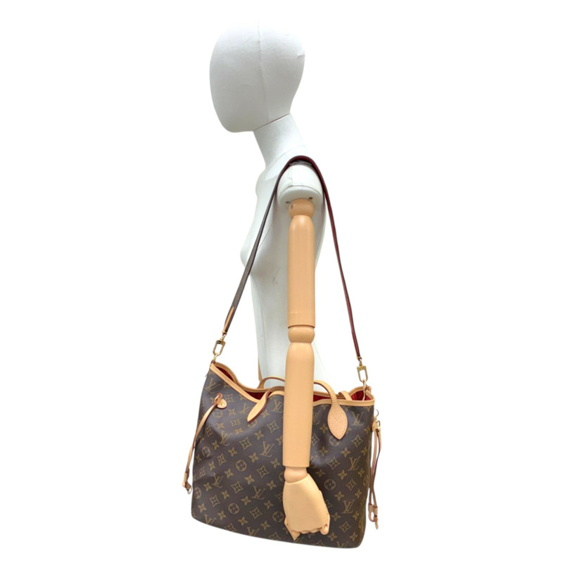 棕色 原花帆布 Neverfull Bandouliere Inside Out MM 兩用包【LOUIS VUITTON LV 路易威登】 M12096-4