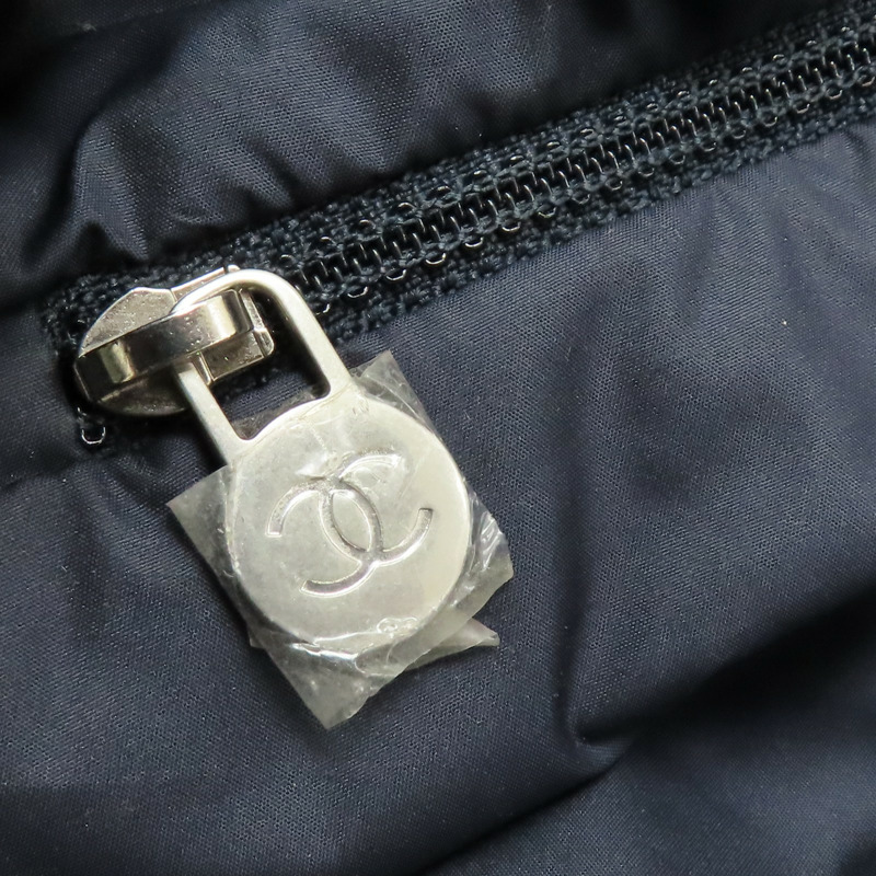 藍色 尼龍 Doudoune Coco Neige 兩用包 銀扣【CHANEL 香奈兒】 A91937-12