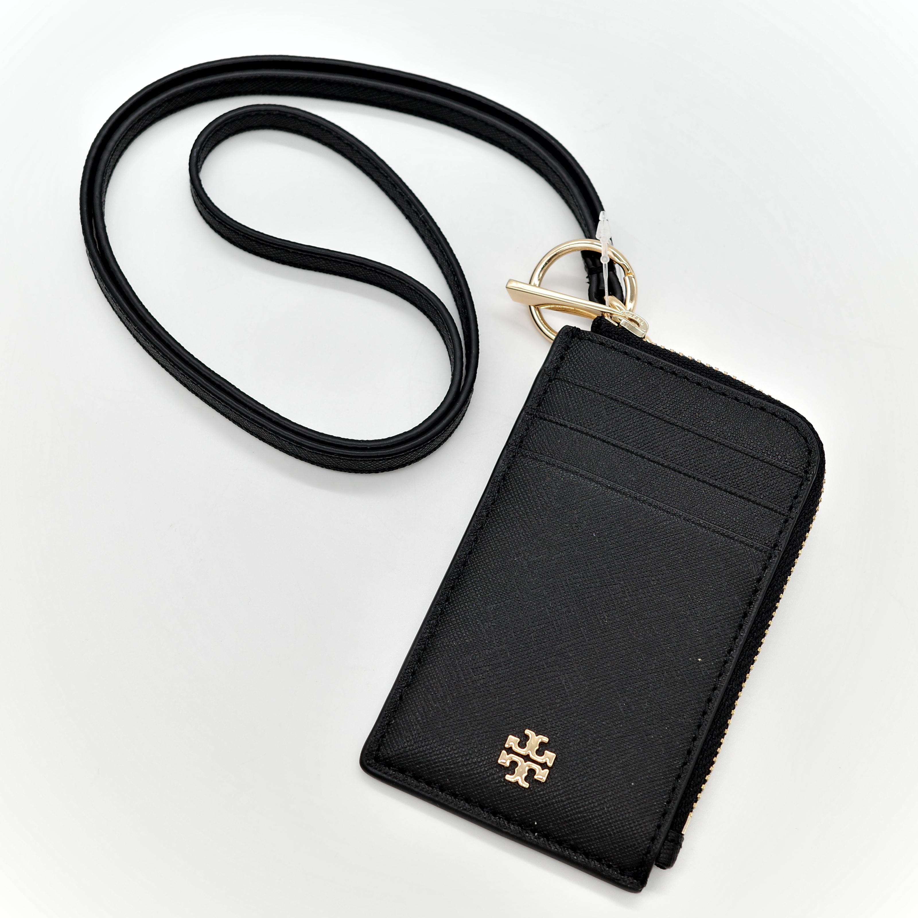 Tory Burch 黑色牛皮 識別證-1