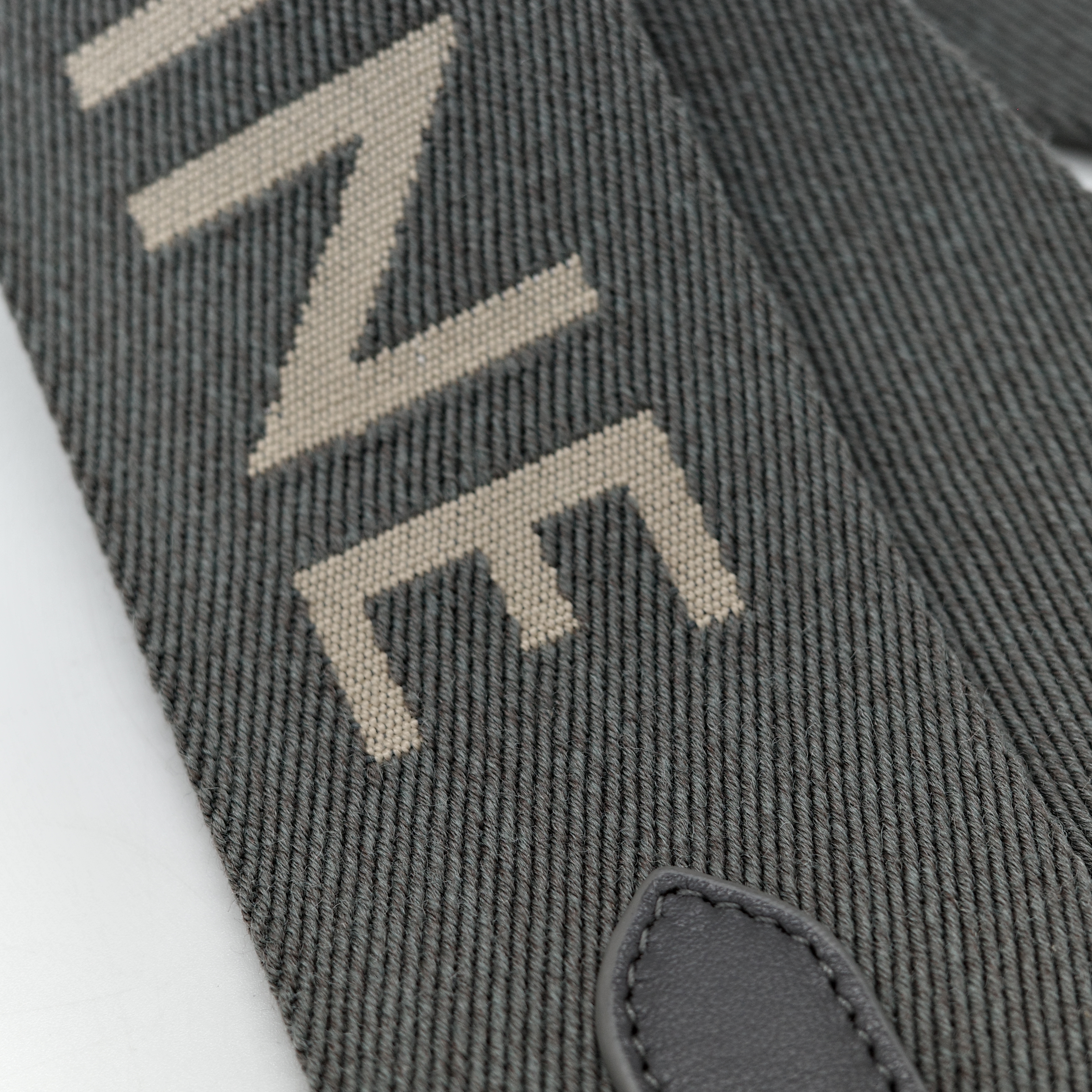 Celine 思琳 灰色帆布 Logo字樣 肩帶-2