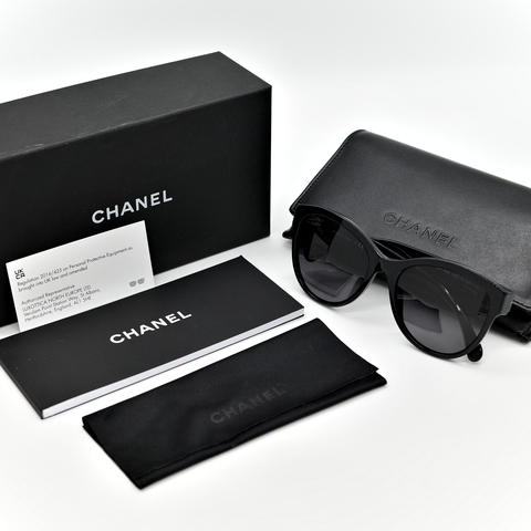 Chanel香奈兒 Logo 塑膠框 墨鏡