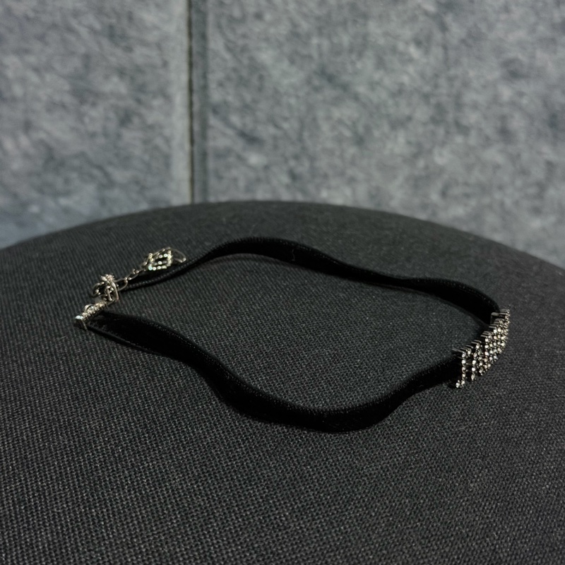 Dior 水鑽 Logo 頸鍊 近全新-1