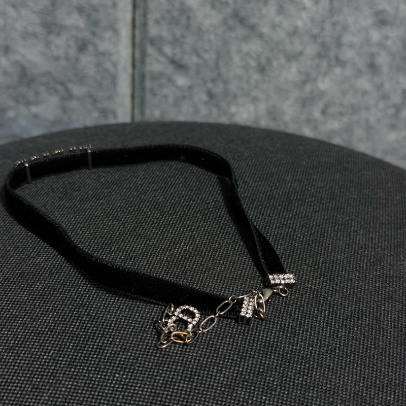 Dior 水鑽 Logo 頸鍊 近全新-3