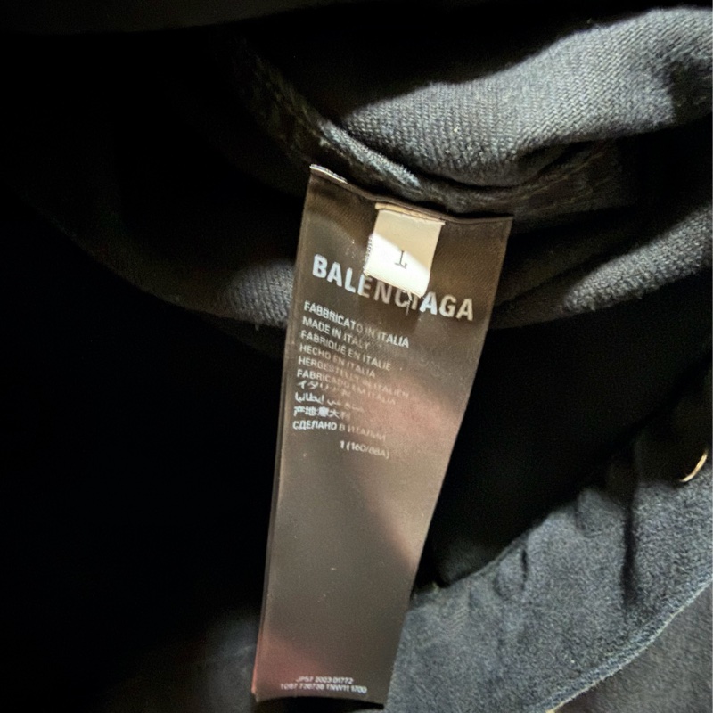 Balenciaga 黑色膠帶牛仔外套-4