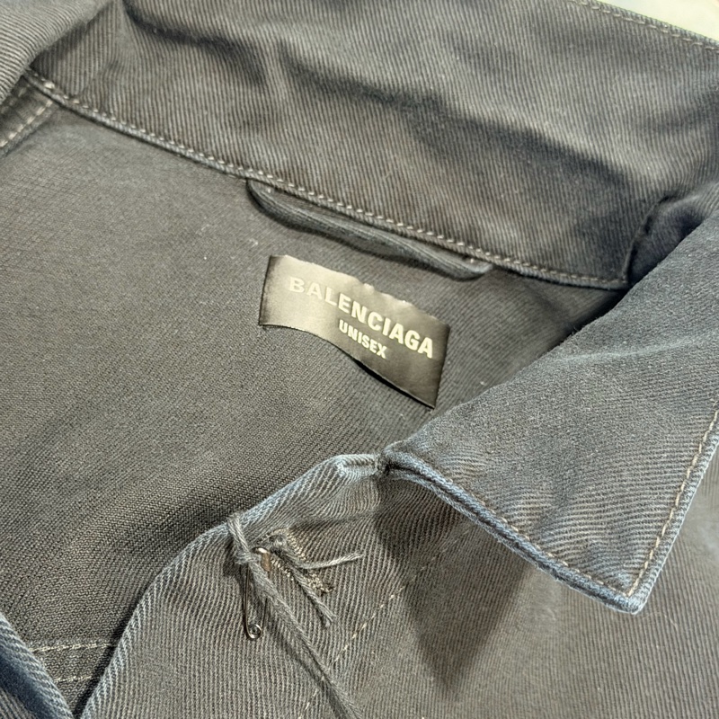 Balenciaga 黑色膠帶牛仔外套-30