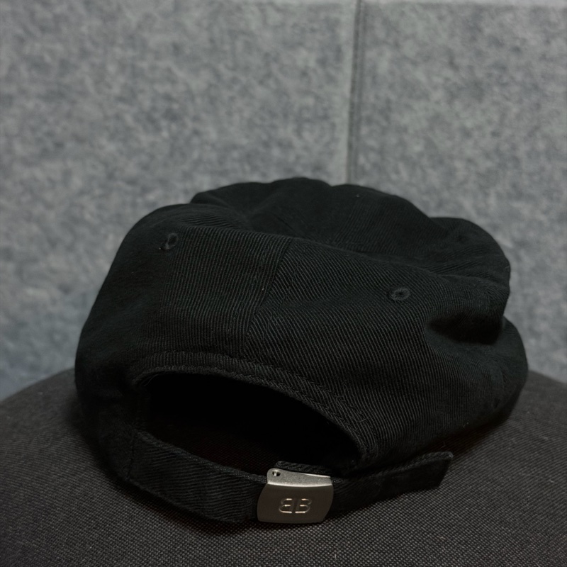 Balenciaga 字樣刺繡老帽 黑色 近全新-3