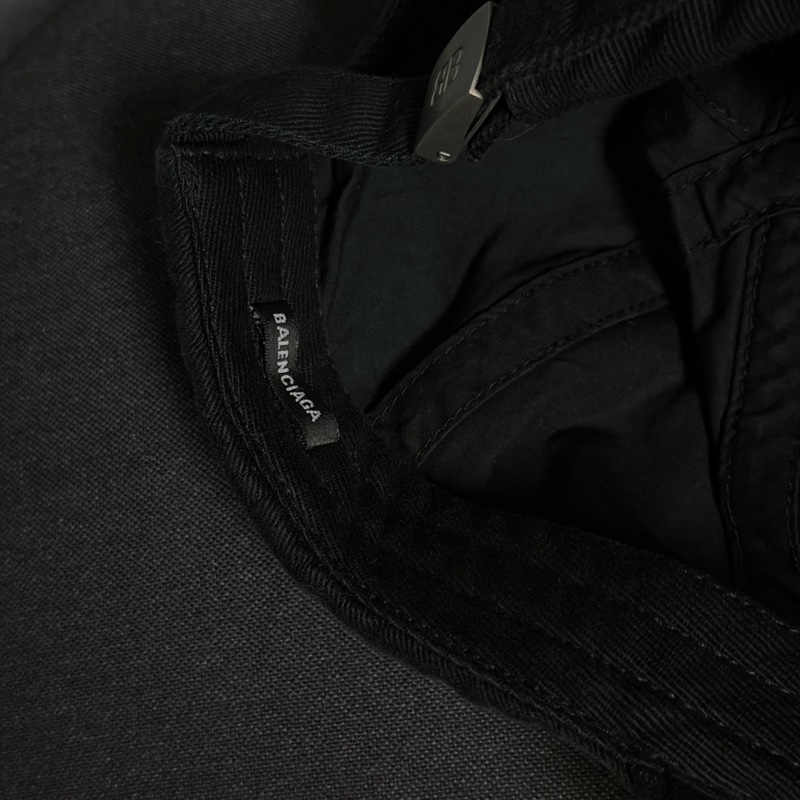 Balenciaga 字樣刺繡老帽 黑色 近全新-8