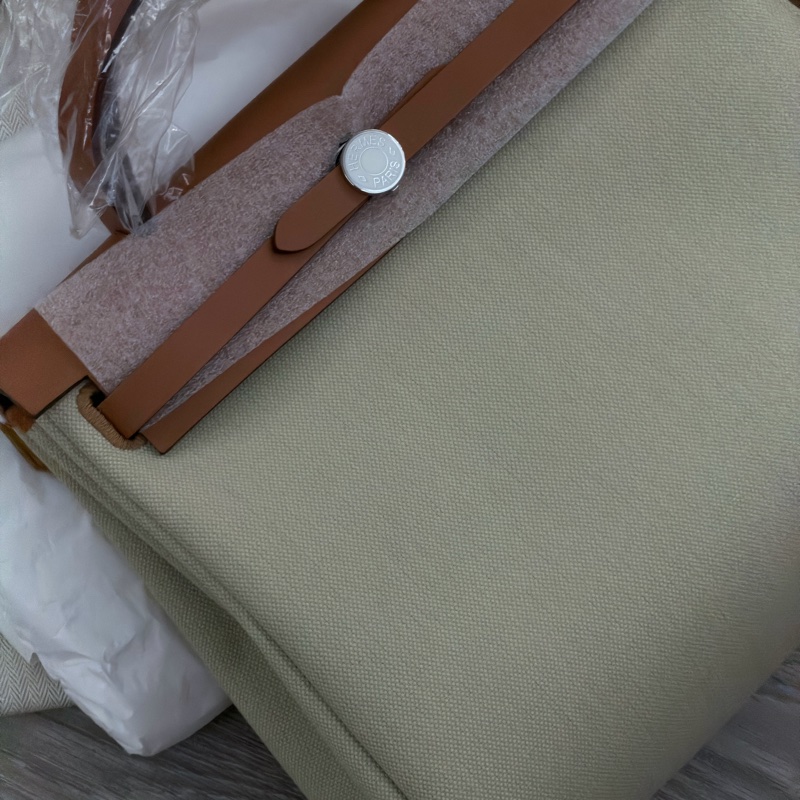 Hermès Herbag 30 米白拼棕 全新-1