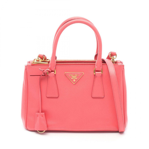 PRADA SAFFIANO LUX Galleria 肩背斜背包 BN2316 皮革 粉紅色 二手