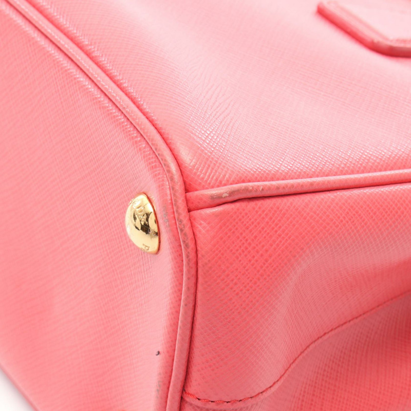 PRADA SAFFIANO LUX Galleria 肩背斜背包 BN2316 皮革 粉紅色 二手-10