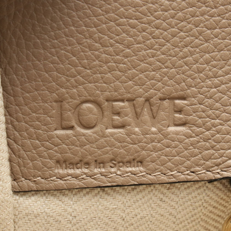 LOEWE HAMMOCK 小號單肩手提包,米色皮革,二手女款-3