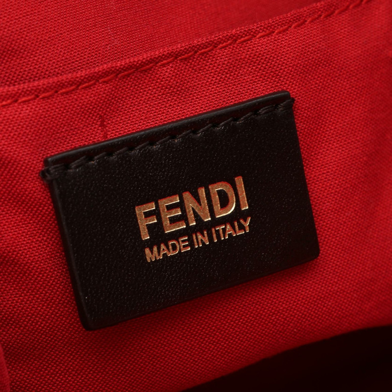 FENDI Chameleon 2WAY 單肩手提包 8BL110 紅色皮革 二手 女士-3