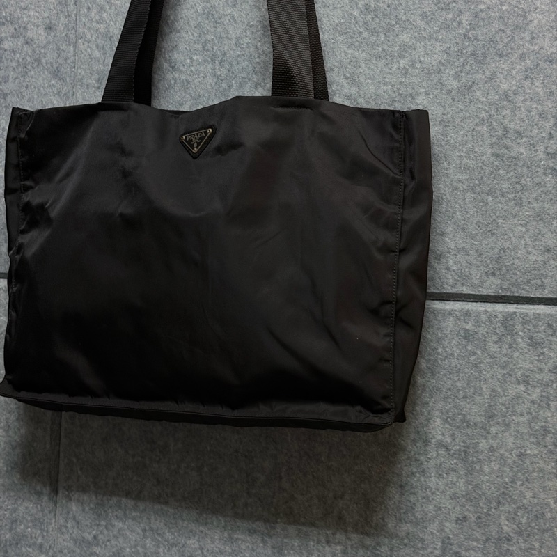 PRADA 尼龍托特包 黑色-1