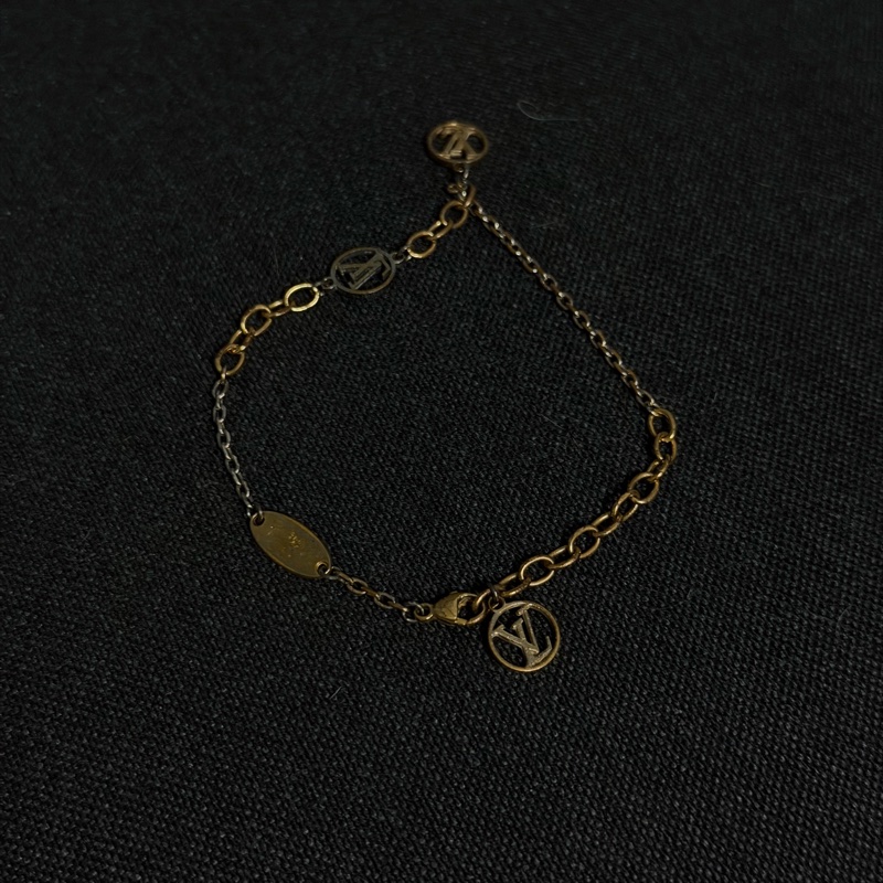 Louis Vuitton 經典Logo 手鍊(金色)-1