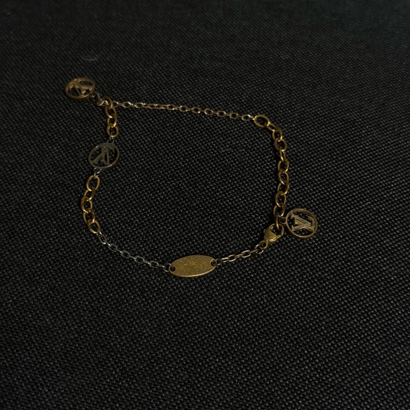 Louis Vuitton 經典Logo 手鍊(金色)-2