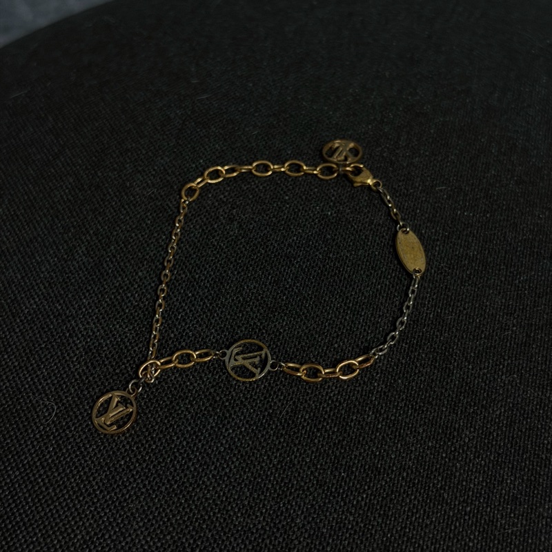 Louis Vuitton 經典Logo 手鍊(金色)-3