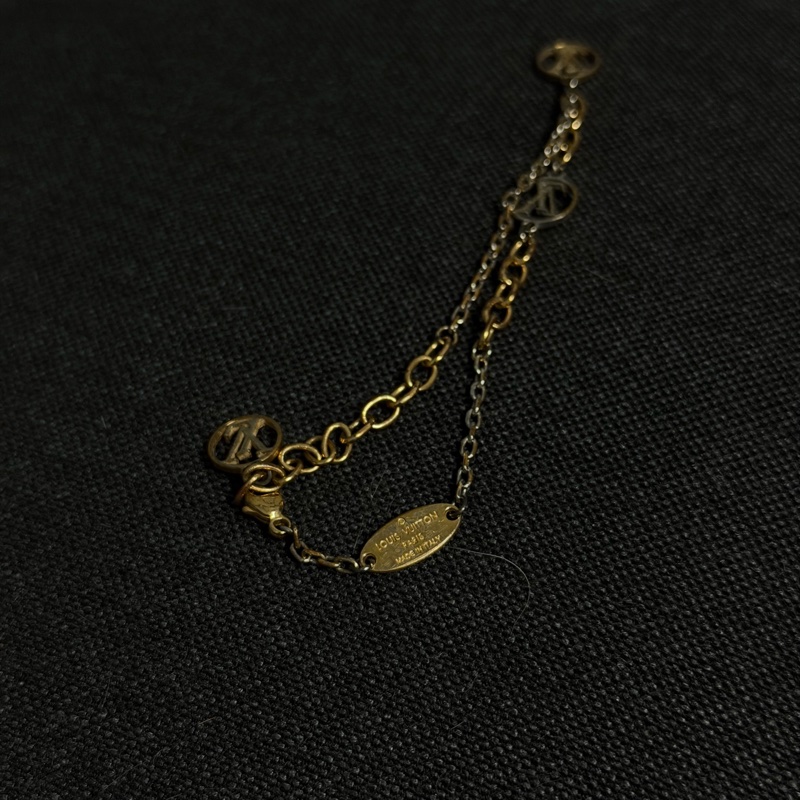 Louis Vuitton 經典Logo 手鍊(金色)-6