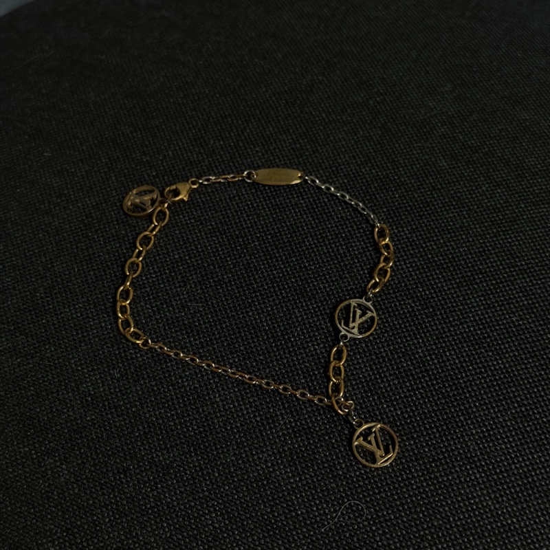 Louis Vuitton 經典Logo 手鍊(金色)-7