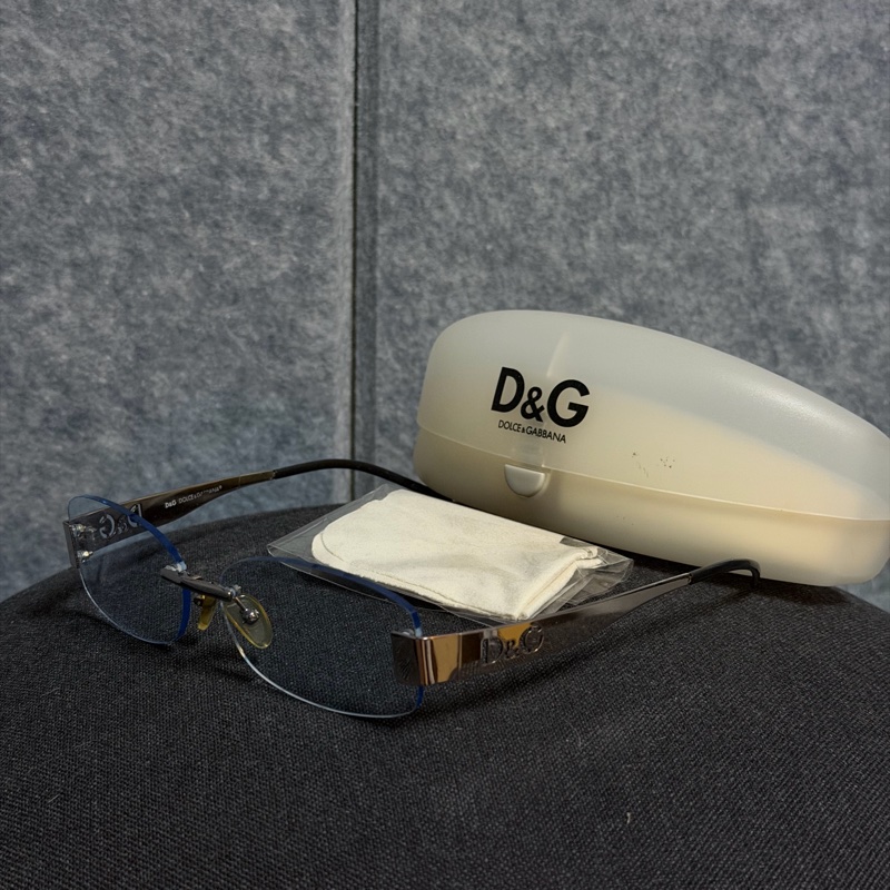 D&G 無框眼鏡（銀框） 近全新-0
