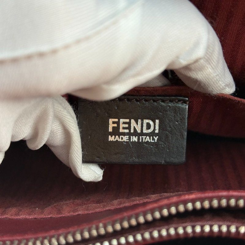 Fendi 經典 2 Jours 幾何漸層 手提包 紅色-9