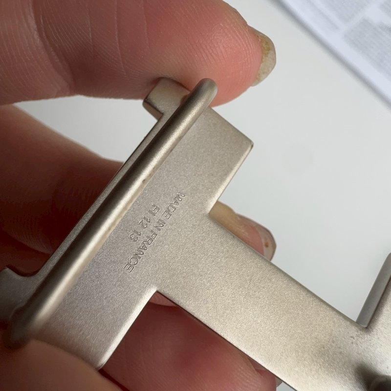 💥全新商品💥 Hermes 大象灰銀釦H 75公分皮帶-5