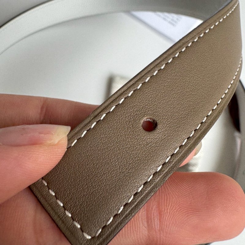 💥全新商品💥 Hermes 大象灰銀釦H 75公分皮帶-6