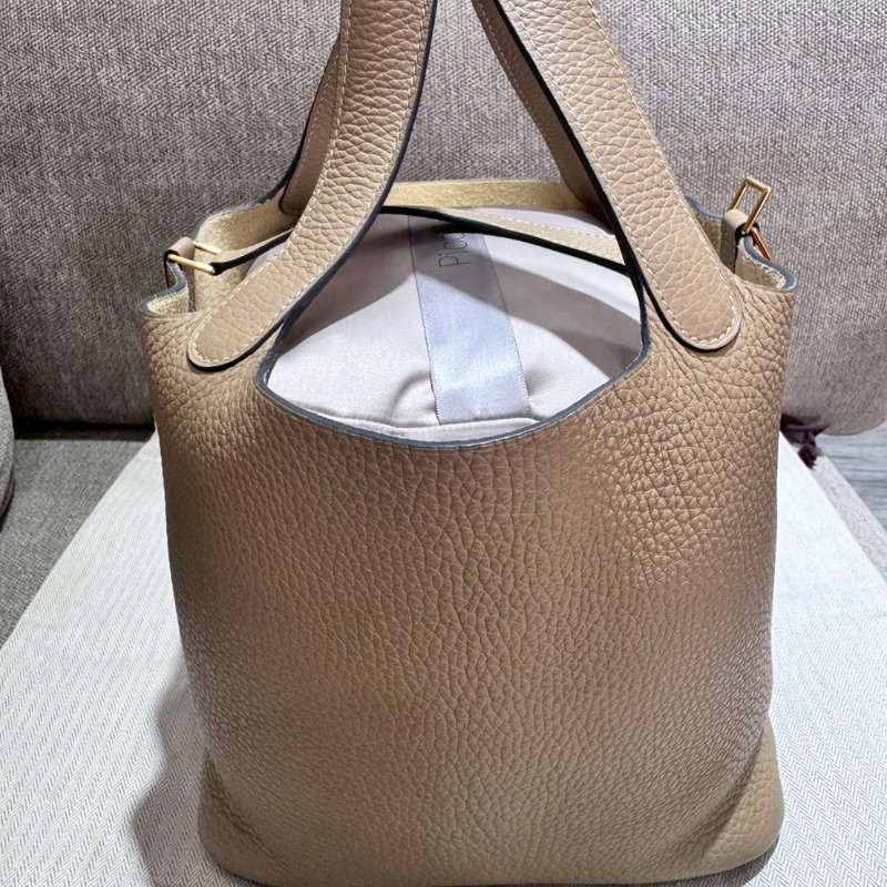 HERMES PicotinLock 22 風衣灰金釦-3