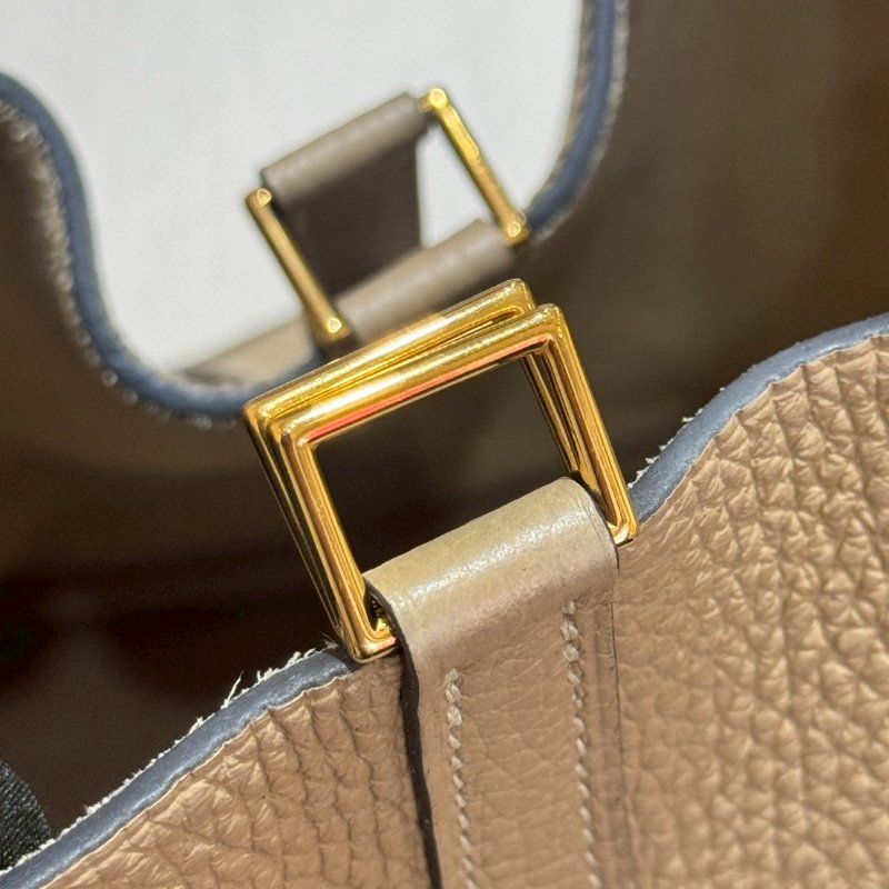 HERMES PicotinLock 22 風衣灰金釦-14