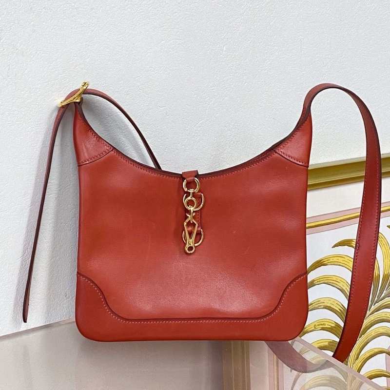 Hermès 愛馬仕Trim Duo 24 pm小號 斜挎包 2V伯爵紅 金扣 Volupto皮 Y刻-4