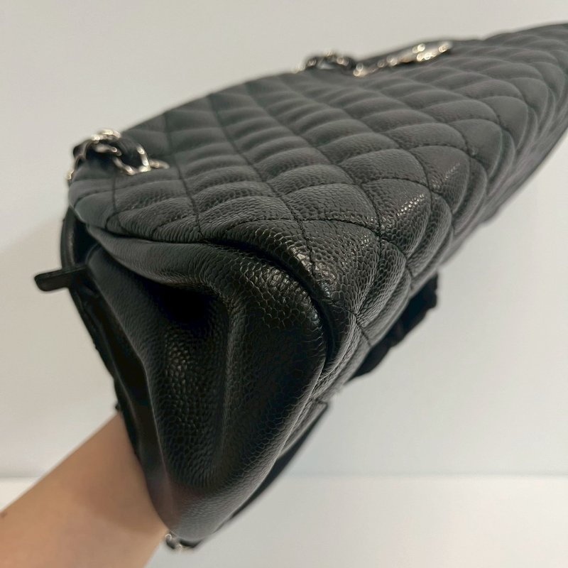 Chanel 保齡球包 黑銀-10