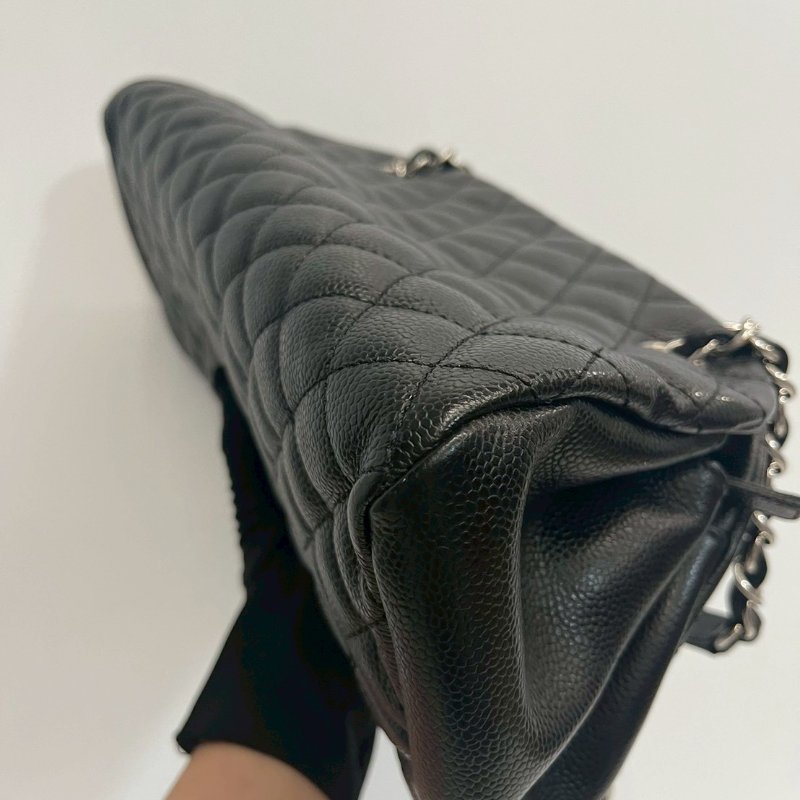 Chanel 保齡球包 黑銀-13