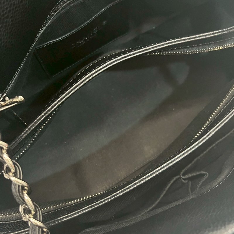 Chanel 保齡球包 黑銀-15