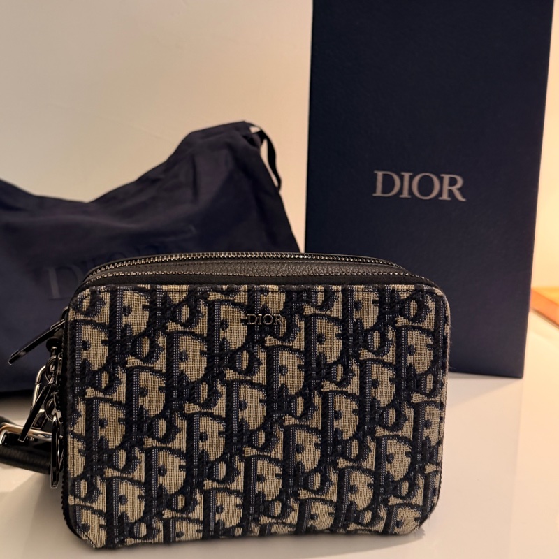 DIOR 經典老花雙層拉鍊相機包斜背包🖤-4