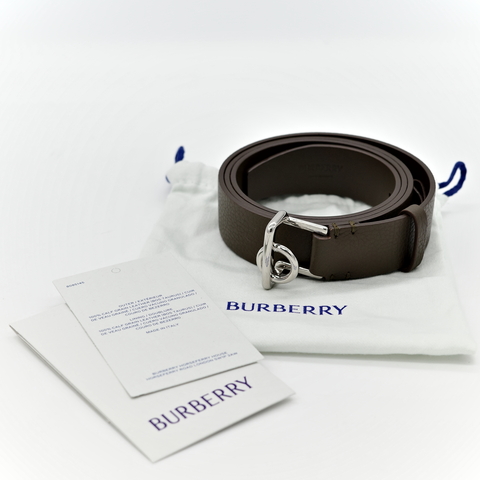 BURBERRY 橄欖綠皮帶