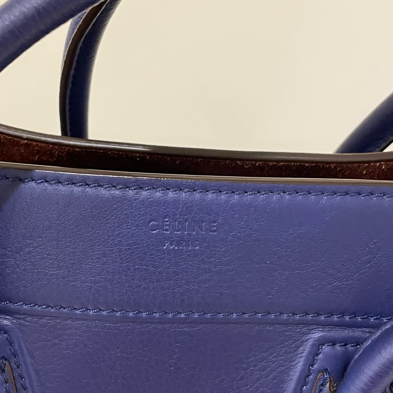 ▪️富貴選物FUGUEI▪️ Celine 電光藍 大號囧臉包-6