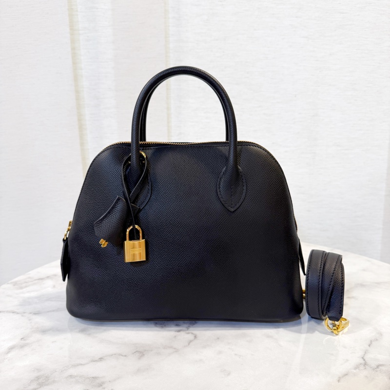 Hermes 89黑Epsom皮金釦Bolide 25-0