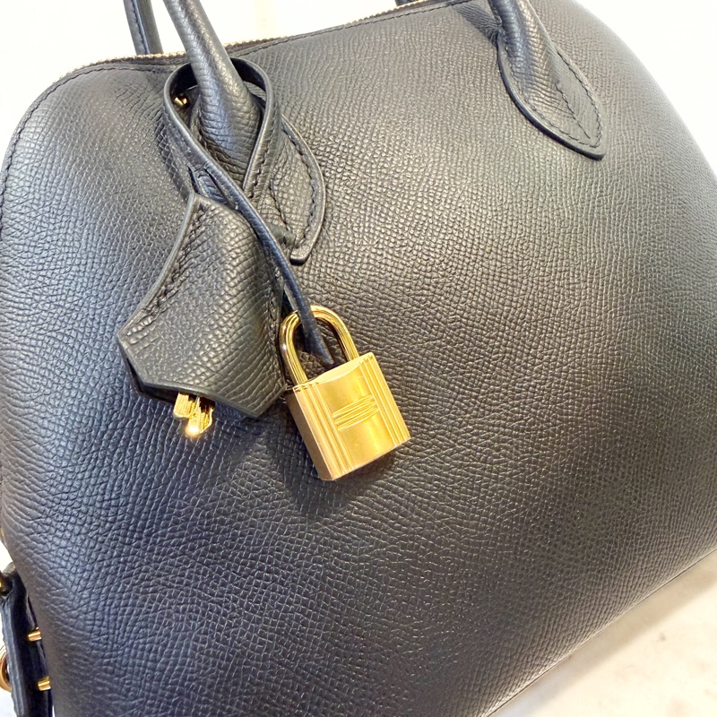Hermes 89黑Epsom皮金釦Bolide 25-5